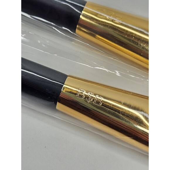 Billion Dollar Brushes Liquid Foundation Brush Lot Of 2 Synthetic Black Gold - Picture 3 of 7
